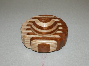 This laminated  bowl won a turning of the month certificate for Ken Akrill